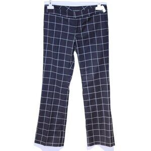 CYNTHIA ROWLEY NEW YORK FLARED PANTS BLACK BEIGE SQUARE PRINT ( 2 )
